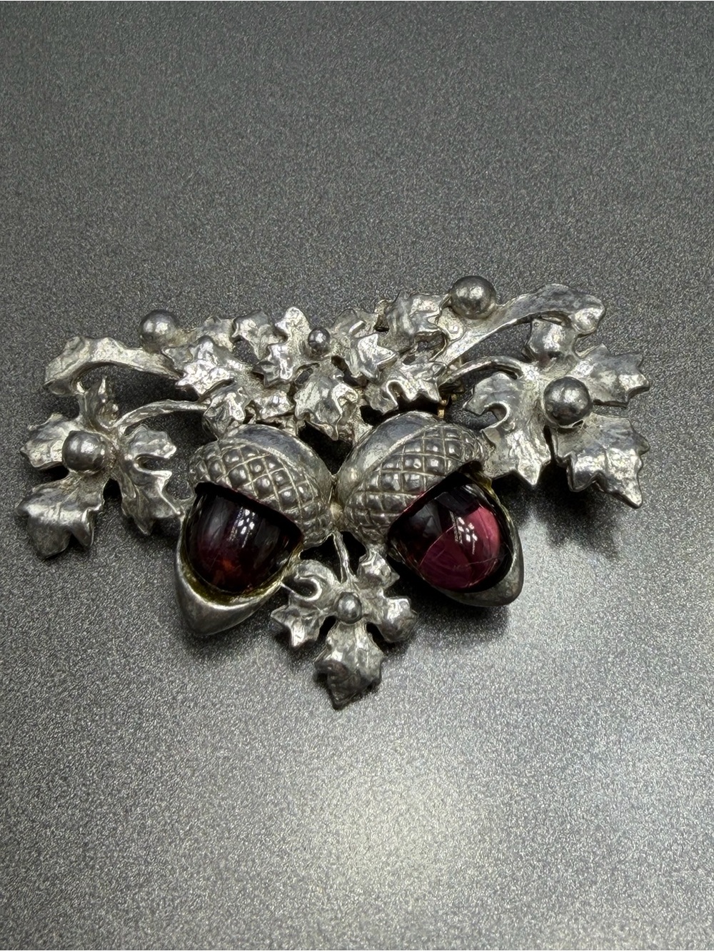 Vintage Rare Paul Sargent 1930’s Acorn brooch 24kp #18SB